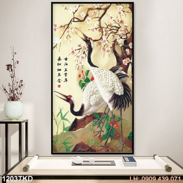 Tranh ảnh treo dọc tranh bộ - 1203TKD