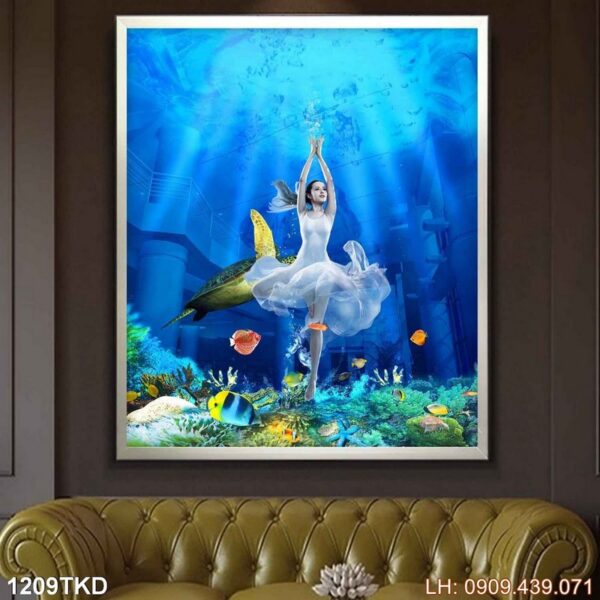 Bức tranh treo dọc giá rẻ - 1209TKD