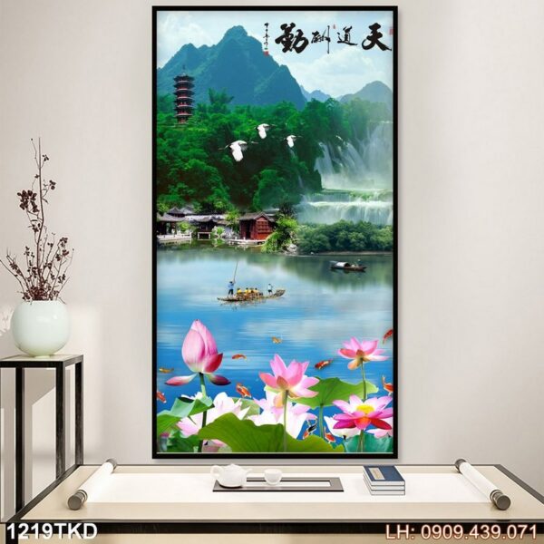 Bức tranh khổ dọc giá rẻ - 1219TKD