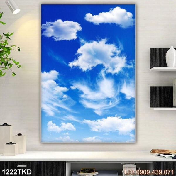 Tranh vẽ khổ đứng dán kính - 1222TKD