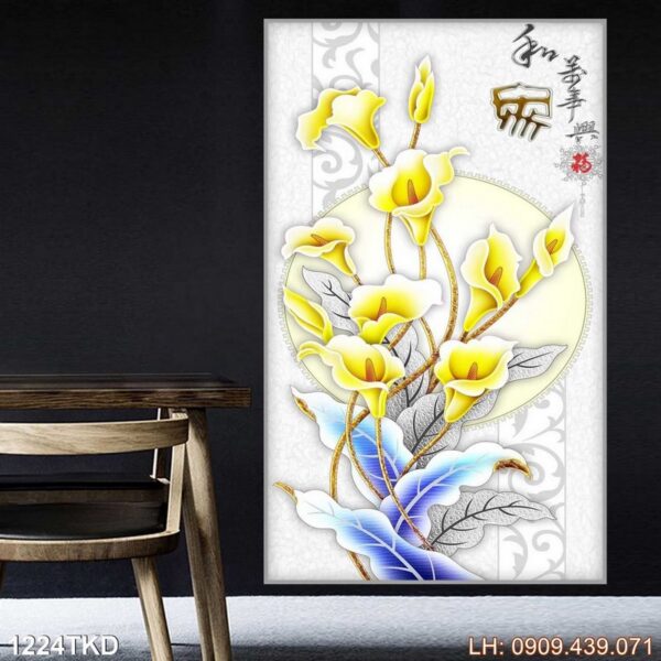 Bức tranh treo đứng in nhanh - 1224TKD