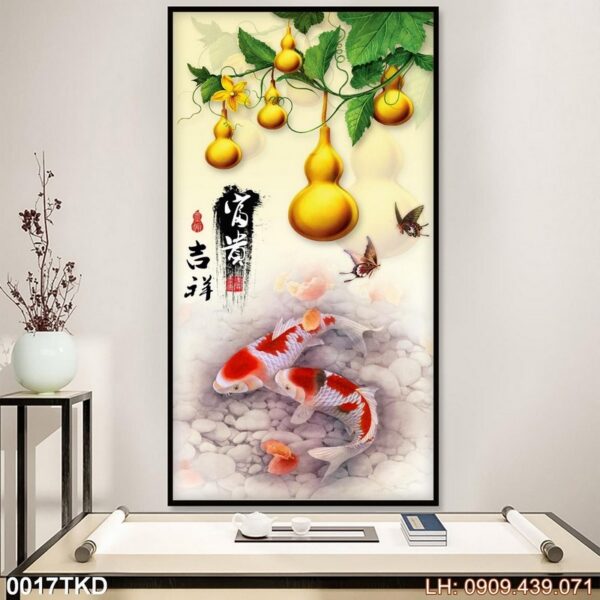 Bức tranh treo đứng dán tường - 017TKD