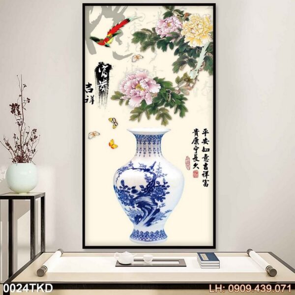 Tranh treo dọc ấn tượng - 024TKD