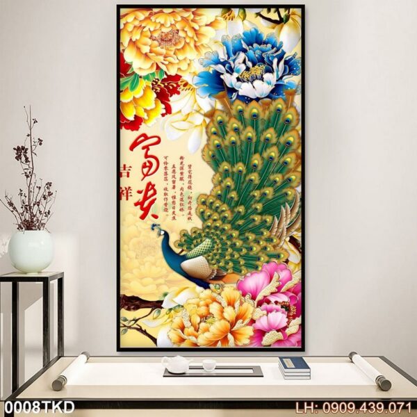 Tranh ảnh khổ dọc dán kính - 008TKD