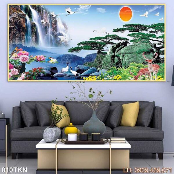 Ảnh khổ ngang phòng khách dán tường - 010TKN