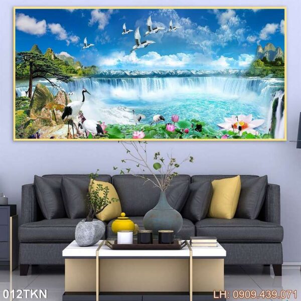 Tranh kiểu chiều ngang in tráng gương - 012TKN