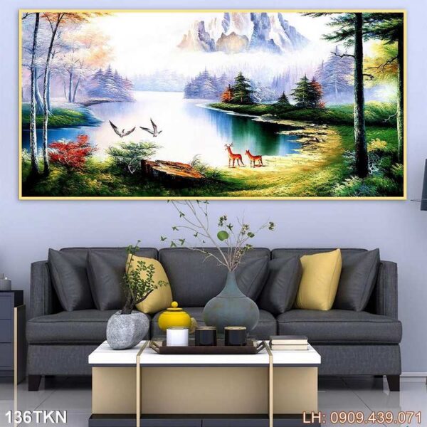 Mẫu tranh kích thước ngang giá rẻ - 136TKN