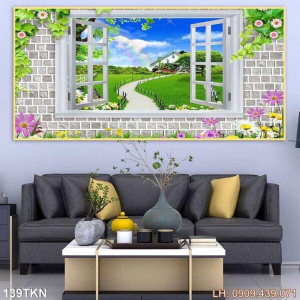 Ảnh khổ ngang phòng ngủ dán kính - 139TKN