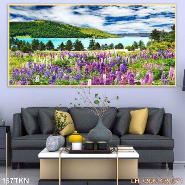 Tranh ảnh khổ ngang phòng khách nghệ thuật - 157TKN