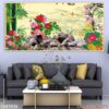 Tranh vẽ khổ ngang phòng khách in canvas - 198TKN