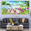 Tranh vẽ khổ ngang phòng khách đẹp - 299TKN