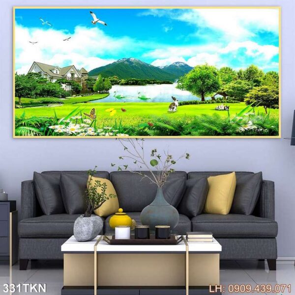 Mẫu tranh khổ ngang trang trí giá rẻ - 331TKN