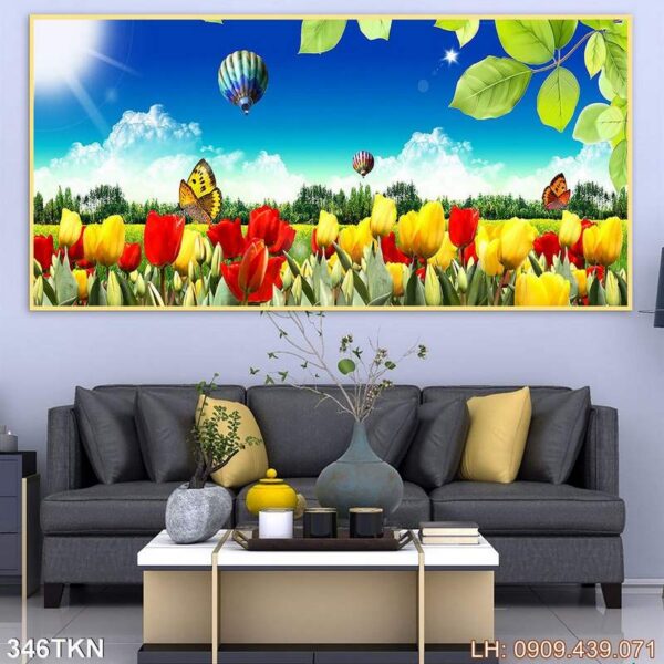 Tranh khổ ngang phòng khách in canvas - 346TKN