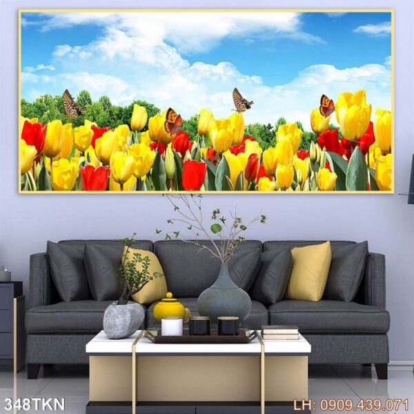 Bức tranh khổ ngang phòng ngủ nghệ thuật - 348TKN