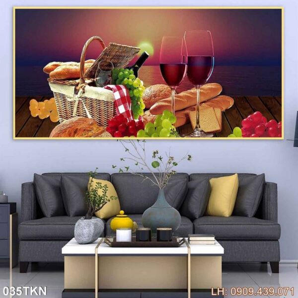 Tranh khổ ngang phòng ngủ dán tường - 035TKN