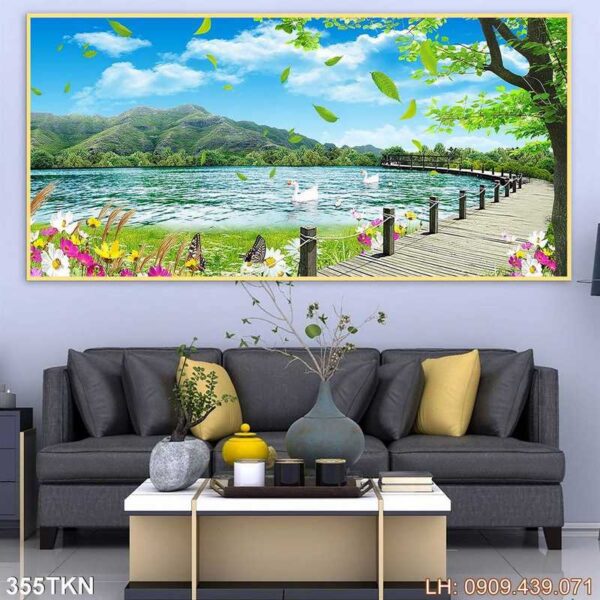 Bức tranh khổ ngang phòng ngủ giá rẻ - 355TKN