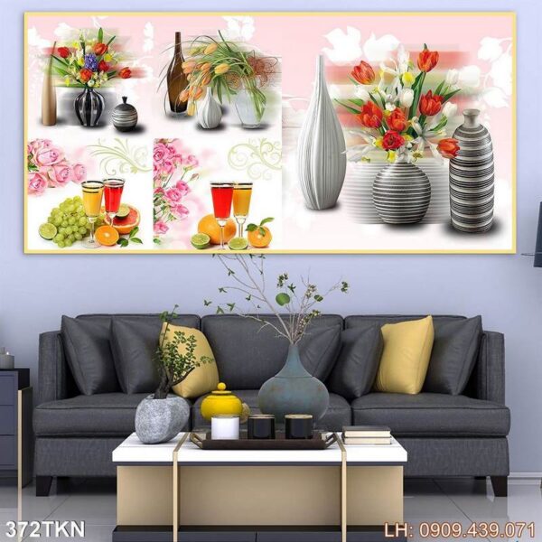 Tranh vẽ kích thước ngang in laminate - 372TKN