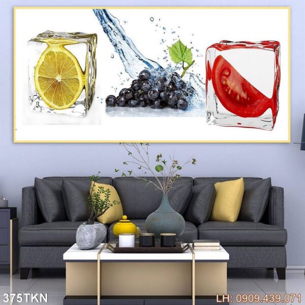 Tranh vẽ khổ ngang dán kiếng - 375TKN