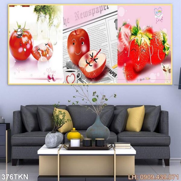 Mẫu tranh khổ ngang phòng ngủ đẹp - 376TKN