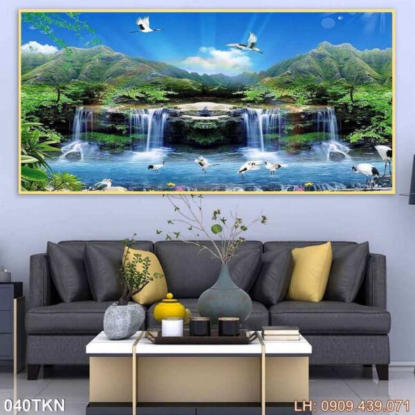 Mẫu tranh khổ ngang dán kính - 040TKN