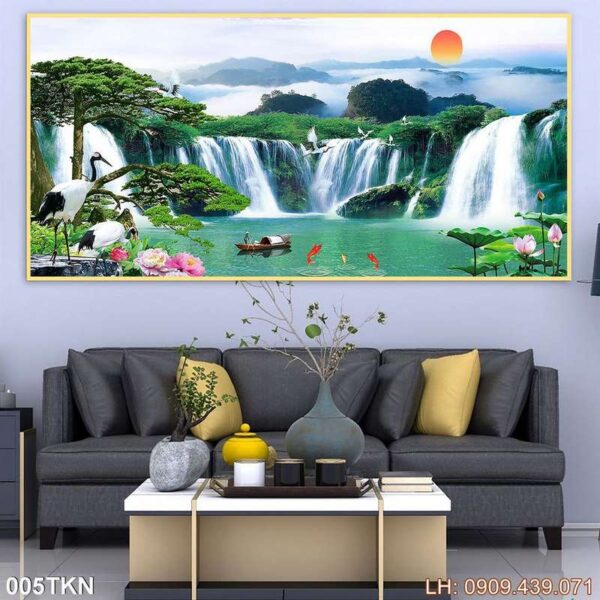 Mẫu tranh khổ ngang trang trí in laminate - 005TKN