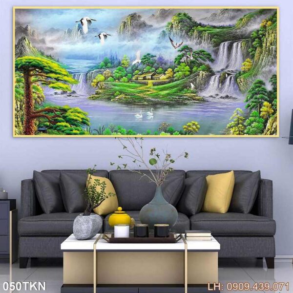 Ảnh khổ ngang trang trí dán kiếng - 050TKN