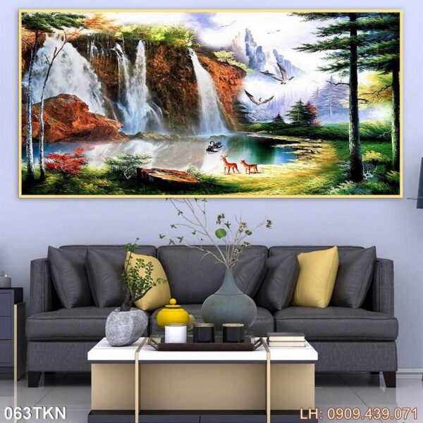 Mẫu tranh khổ ngang trang trí nghệ thuật - 063TKN