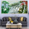 Tranh vẽ khổ ngang trang trí in tráng gương - 075TKN