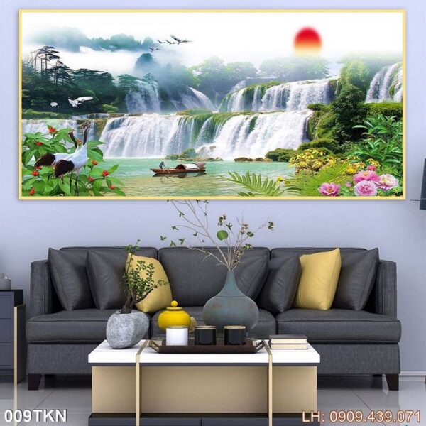 Tranh khổ ngang phòng ngủ có khung - 009TKN