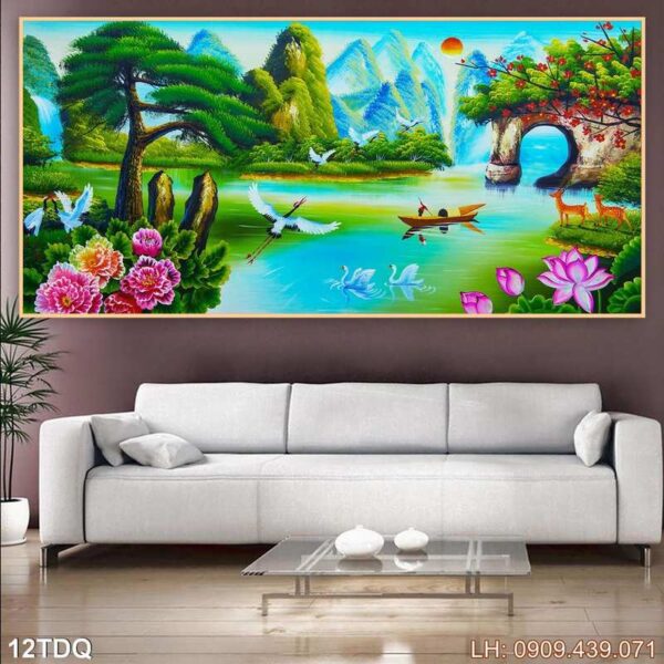 Bức tranh nông thôn giá rẻ - 012DQ