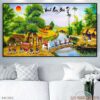 Tranh cánh đồng lúa in canvas - 135DQ