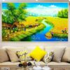 Tranh vẽ làng quê ấn tượng - 015DQ