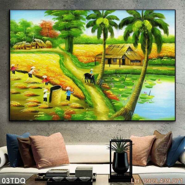 Tranh quê hương miền Bắc - 003DQ