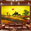 Bức tranh cánh đồng lúa dán kiếng - 328DQ
