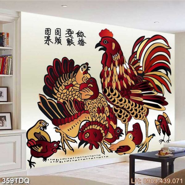 Ảnh đồng quê dán kính - 359DQ