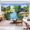 Bức tranh làng quê in canvas - 384DQ
