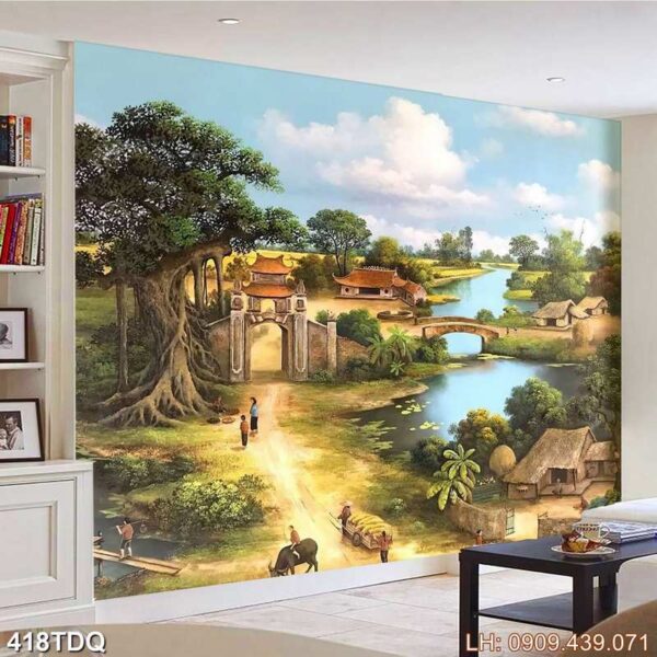 Tranh cánh đồng lúa phổ biến - 418DQ