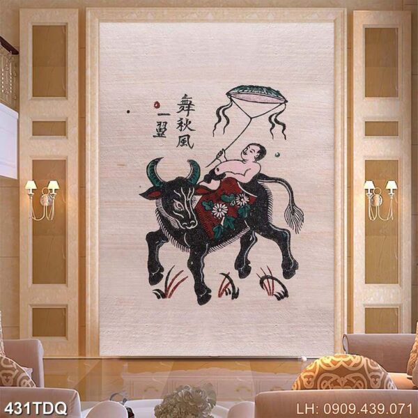 Mẫu tranh cánh đồng lúa Việt Nam - 431DQ