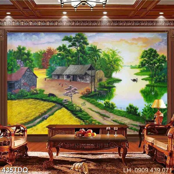 Bức tranh cánh đồng lúa miền Bắc - 435DQ