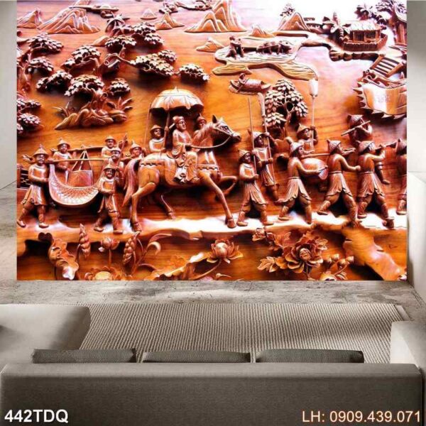 Tranh ảnh cánh đồng lúa dán tường - 442DQ