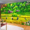 Bức tranh cánh đồng lúa in tráng gương - 459DQ