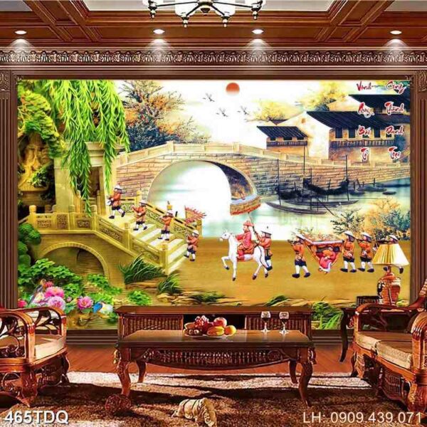 Tranh đồng quê kiểu xưa - 465DQ