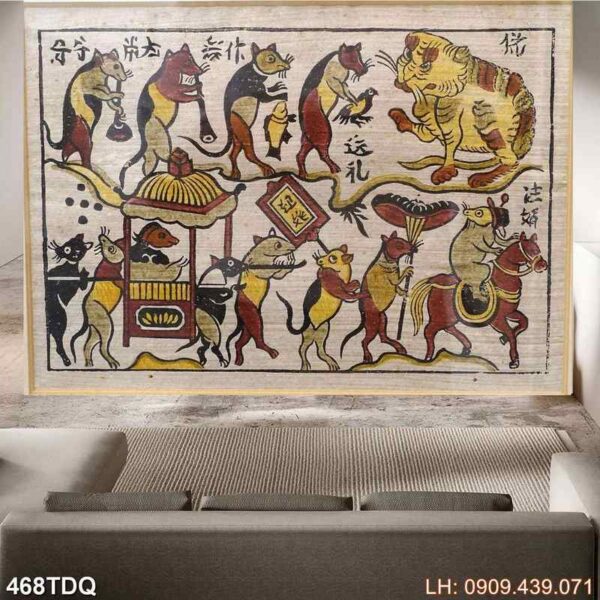 Tranh vẽ quê hương Bắc bộ - 468DQ