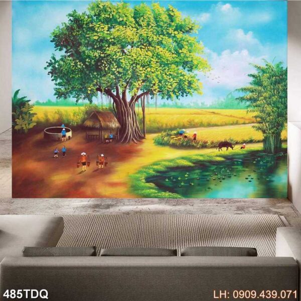 Bức tranh làng quê nghệ thuật - 485DQ