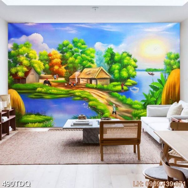 Tranh ảnh đồng quê miền Bắc - 490DQ
