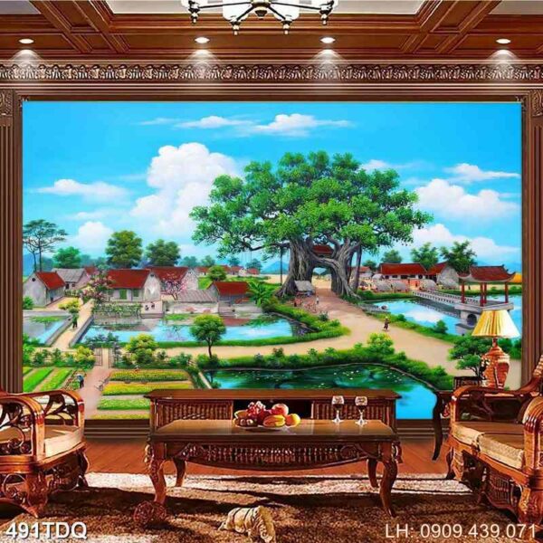 Tranh ảnh quê hương kiểu xưa - 491DQ