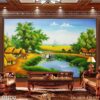 Tranh vẽ quê hương dán tường - 495DQ