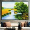 Bức tranh nông thôn dán kính - 008DQ