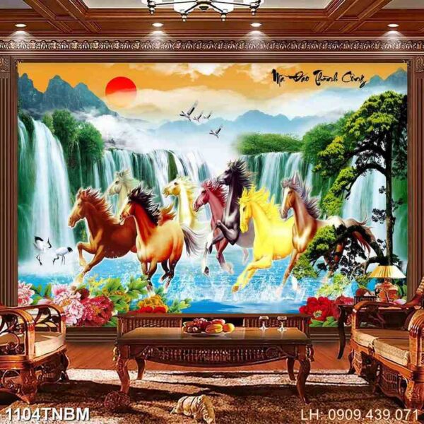 Tranh mã đáo thành công khổ lớn - 1104TNBM