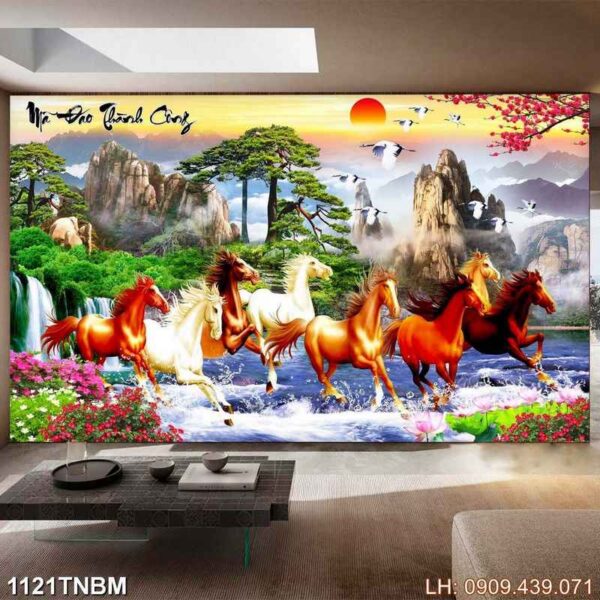 Tranh bát mã nghệ thuật - 1121TNBM